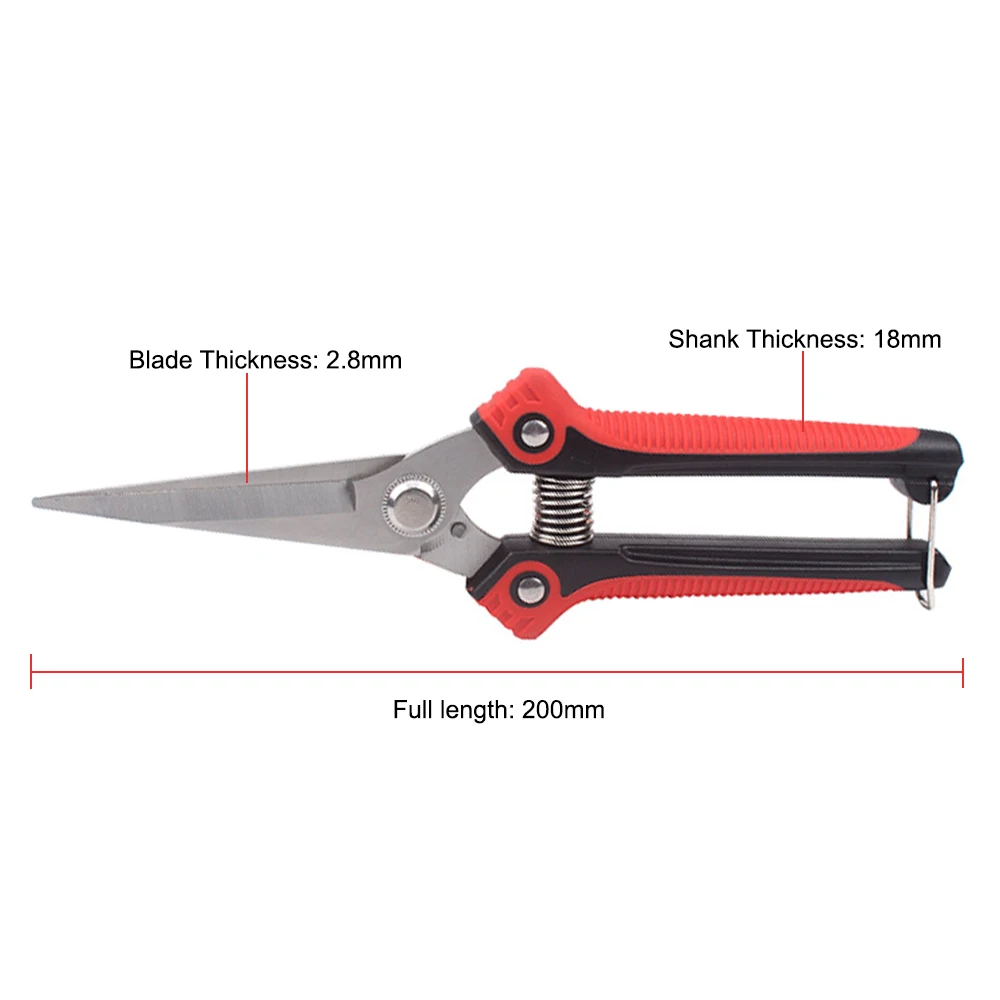 Pruning Shear Branch Scissors Stainless Steel Non-Slip Handle Sharp Garden Fruit Tree Pruning Very Sharp Garden Tools