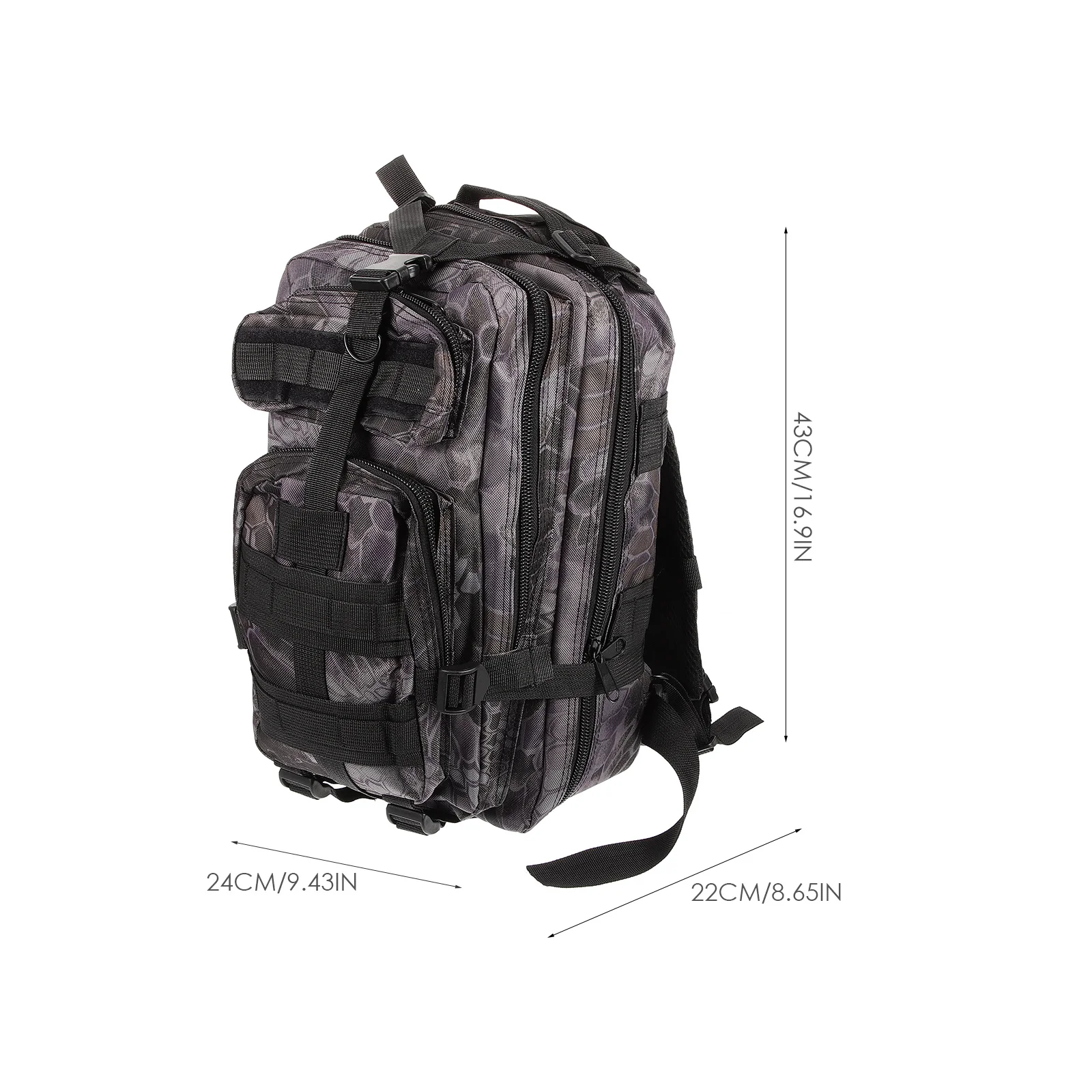 

Large Capacity Outdoor Tactical Backpack for Hiking Hunting Camping Sports Survival Gear Adjustable Strap Multiple for Men