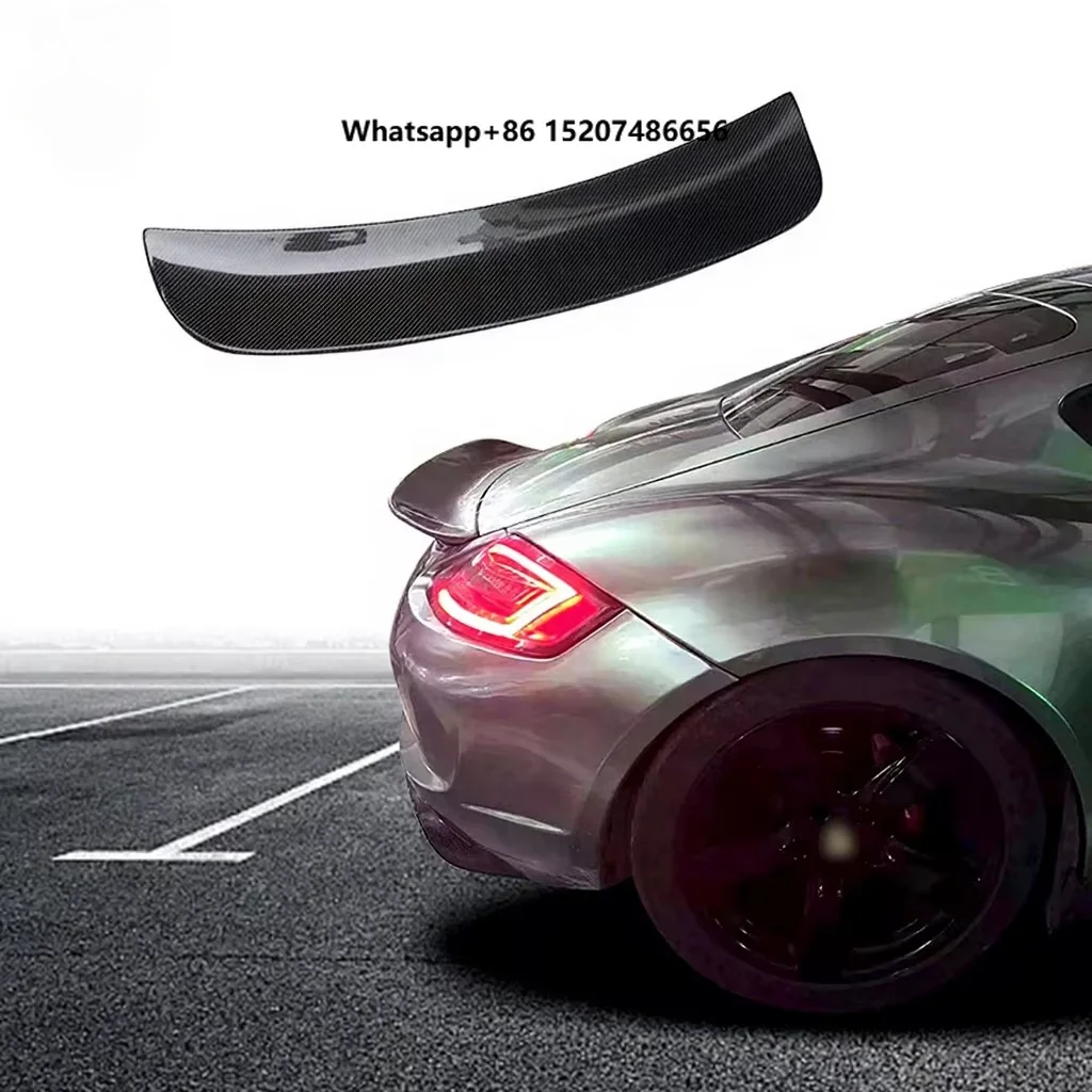 High Glossy Carbon Fiber Rear Ducktail Spoiler Wing for  Cayman 987