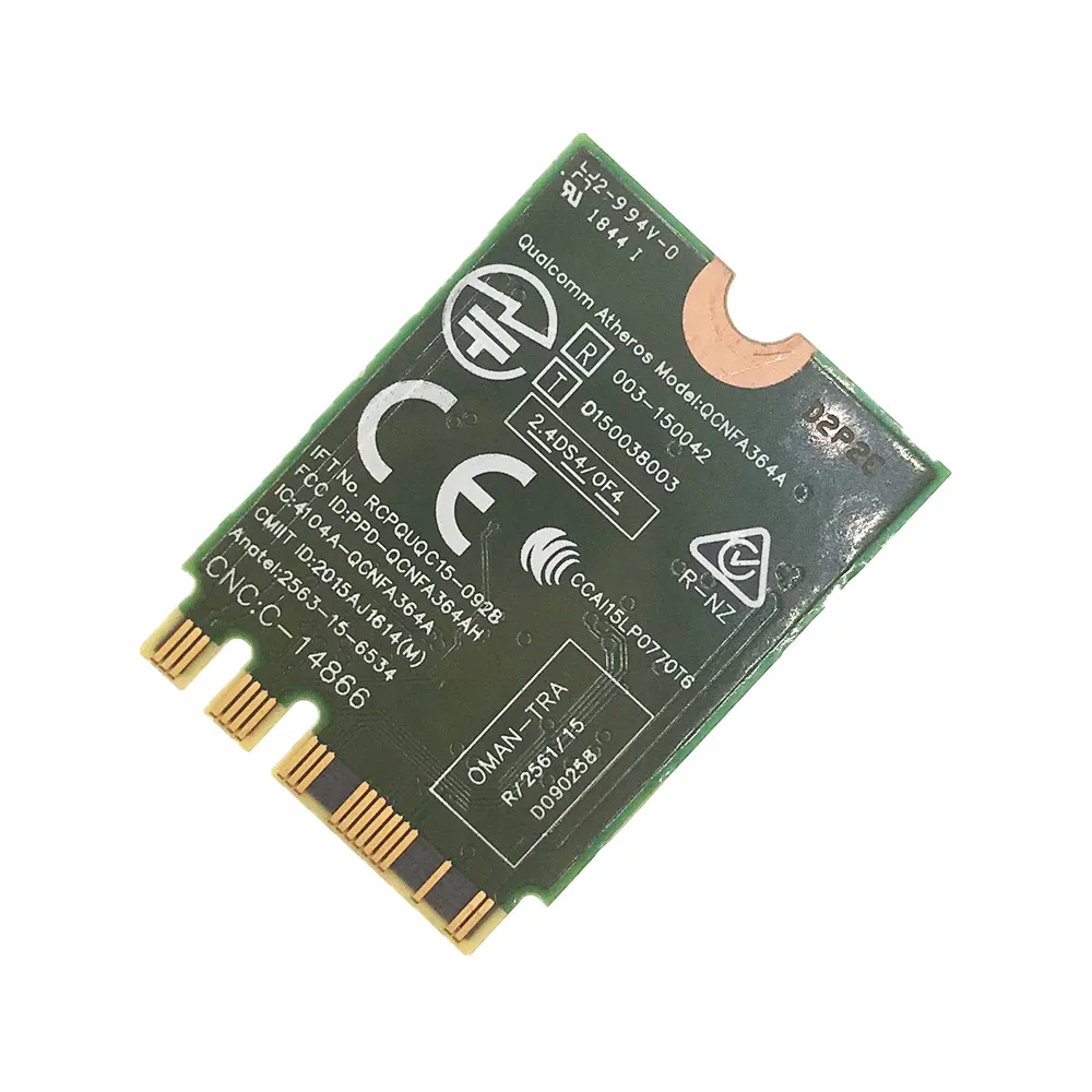 QCNFA364A 802.11a/b/g/n/ac Network Module Card Fit for Bluetooth V4.1 867Mbps NGFF 2.4GHz/5GHz