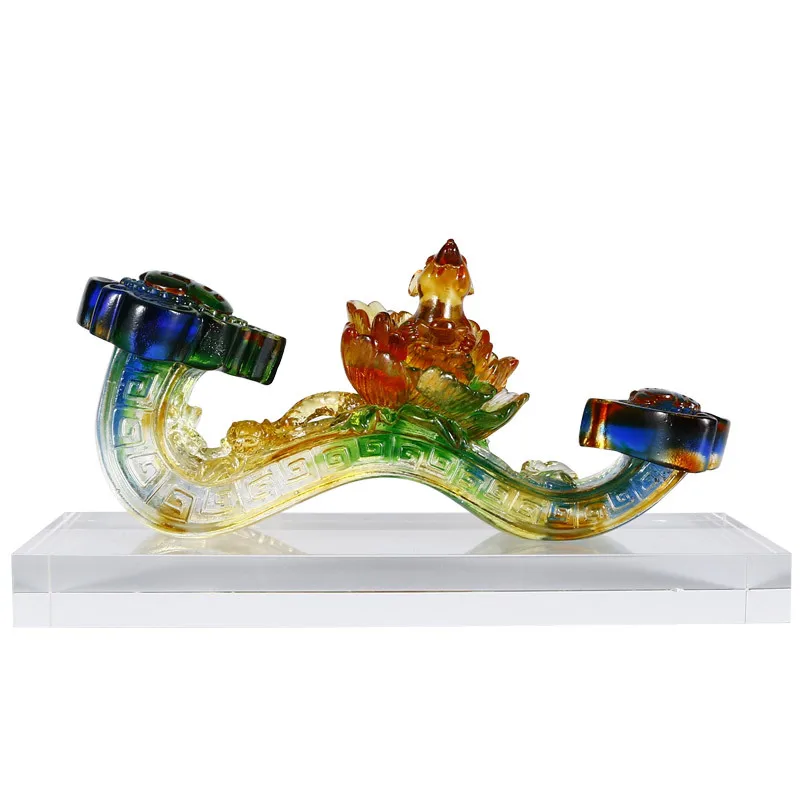 Rich Ruyi glazed mouse ornament Spring Festival annual meeting gift creative colorful housewarming gift