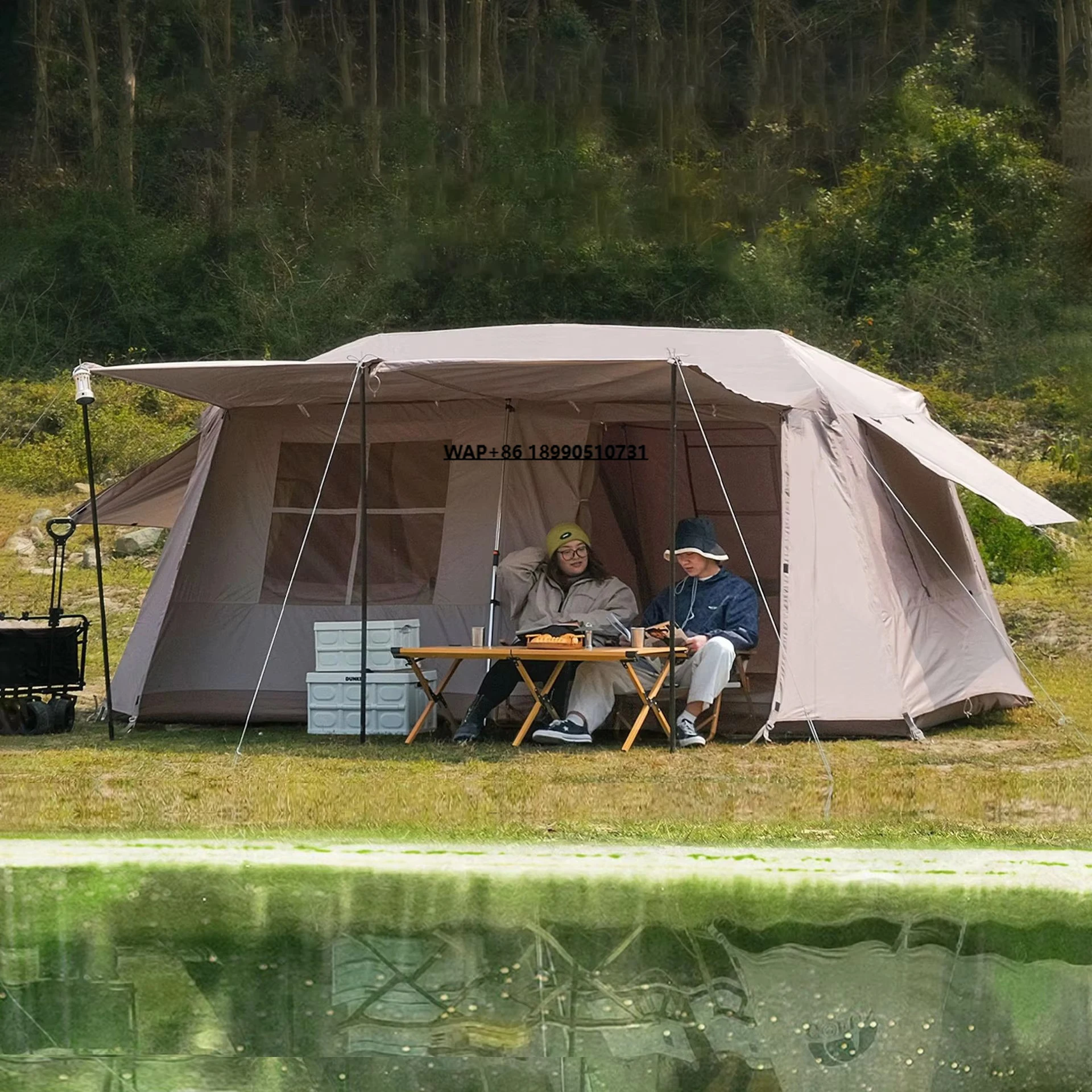 

Two Bedroom Outdoor Camping Tent Large Automatic Waterproof Tent for Family Big Camping Tent for Outdoor Adventures