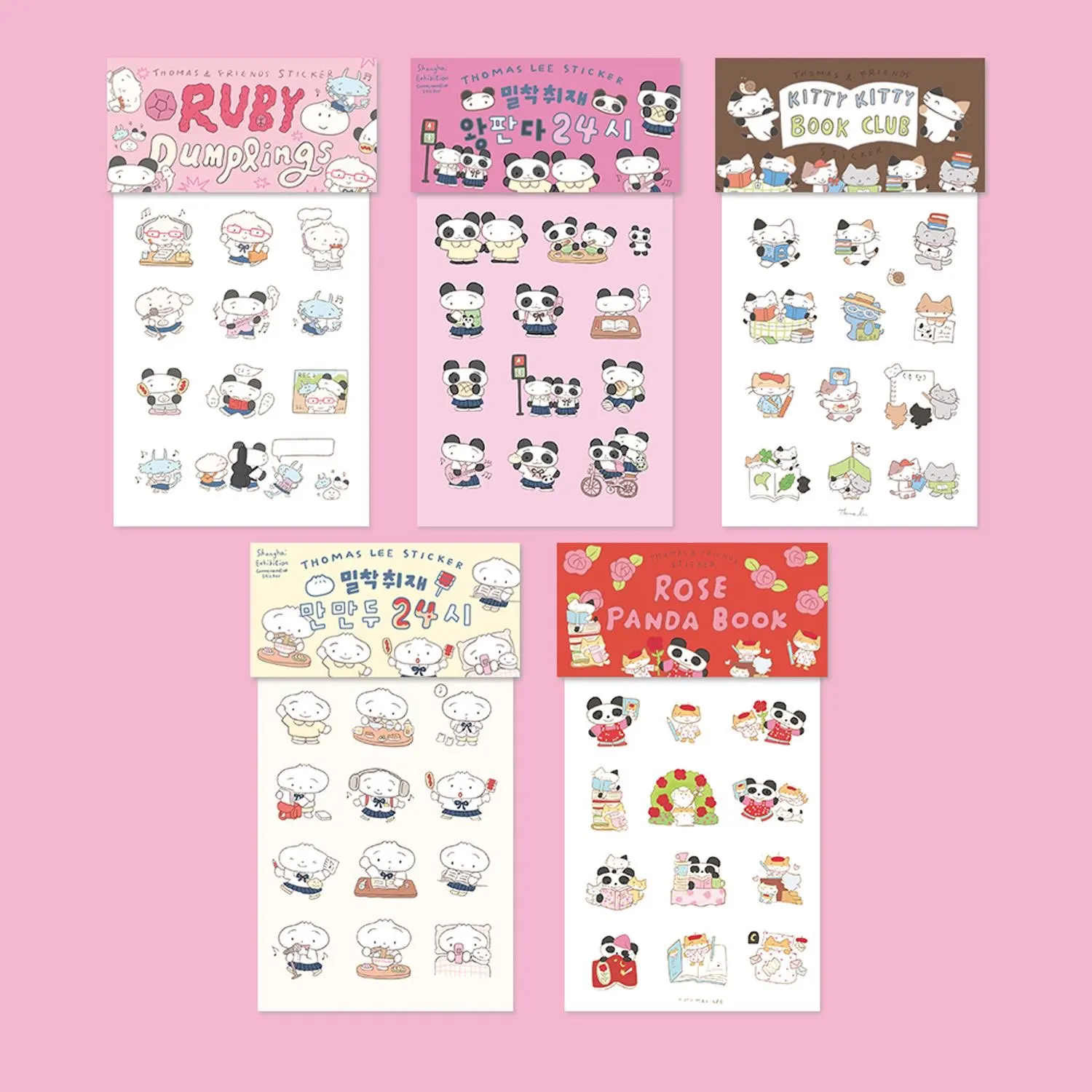 1/5 Pcs Cute Panda Sticker Waterproof Guka Handbag Sticker Ins Hand drawn Style DIY Handbag Material Sticker