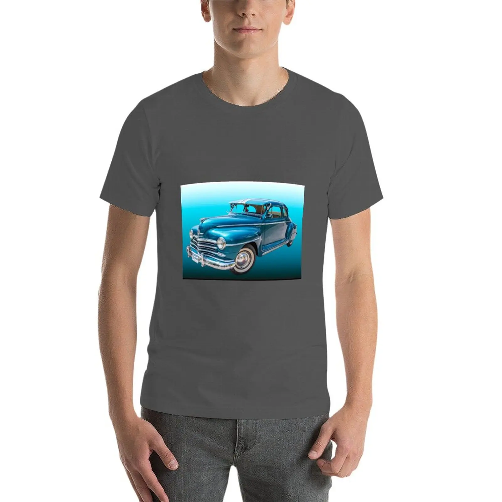 1948 بليموث خاص ديلوكس تي شيرت رجل تي شيرت الجرافيك تي شيرت للرجل القطن مضحك تي شيرت رجل مصمم تي شيرت
