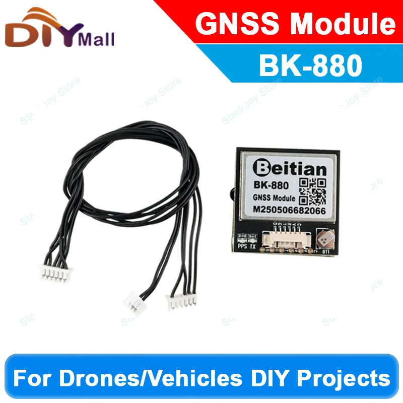 

Beitian BK-880 GNSS Module M9140 Chip GPS/GLONASS/BDS/Galileo 1.5m CEP 92 Channels 1.25-6P Cable Included For Drones/Vehicles
