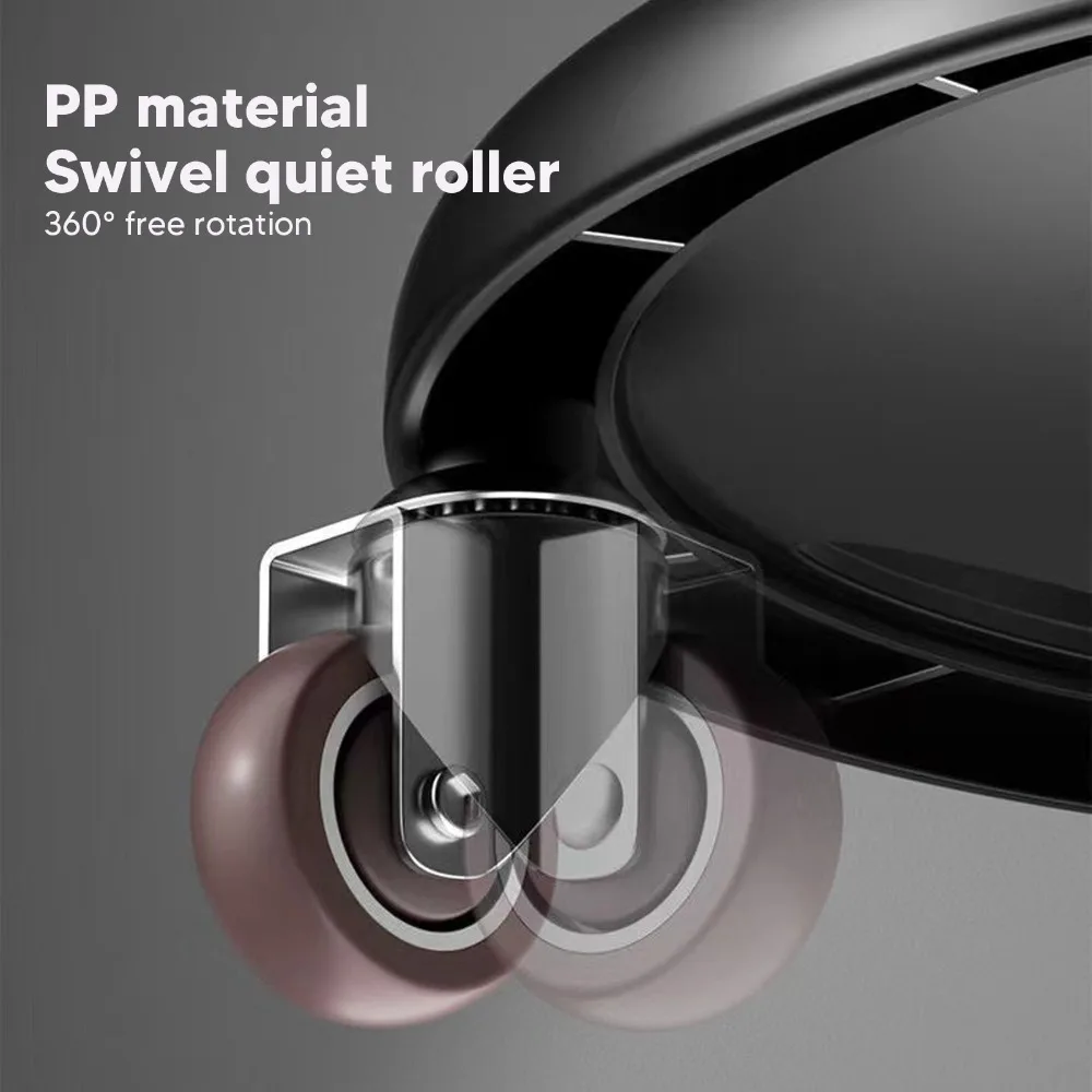 6pcs PP Abdominal Exercise Board Anti-Slip Texture Silent Wheels Fitness Slider Board 360 Degree Rolling Round Platform