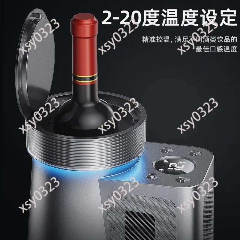 Desktop Wine Chiller, Mini Constant Temp Cabinet for Red Wine Champagne Daily Storage
