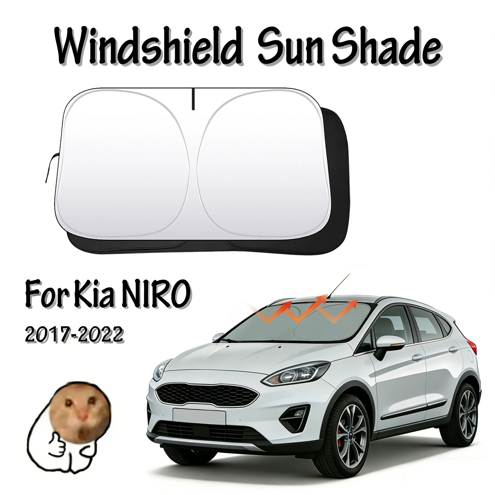 

Car Windshield Sunshade Sun shade Foldable Anti-UV Tools-Free Auto Accessories For Kia NIRO 2017 2018 2019 2020 2021 2022