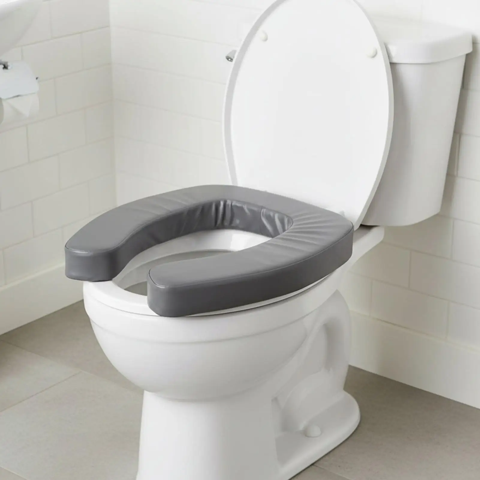Thick Non-slip Raised Toilet Seat Cushion Washable Waterproof U-Shape Toilet Seat Riser High-Density Foam Easy To Install