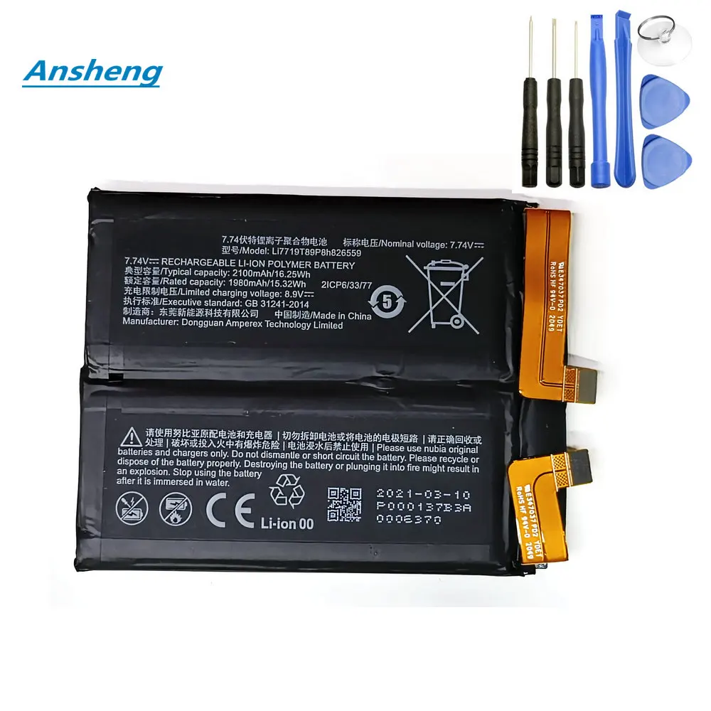 Original 7.74V Li7719T89P8H826559 Battery For ZTE Nubia Z30 Pro NX667J Mobile Phone