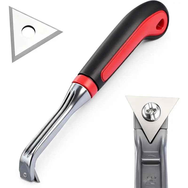 

IALJ-Replacement Blades Included 1 Inch Carbide Scraper Three-Edged Steel Paint Shaver Ergonomic Tool