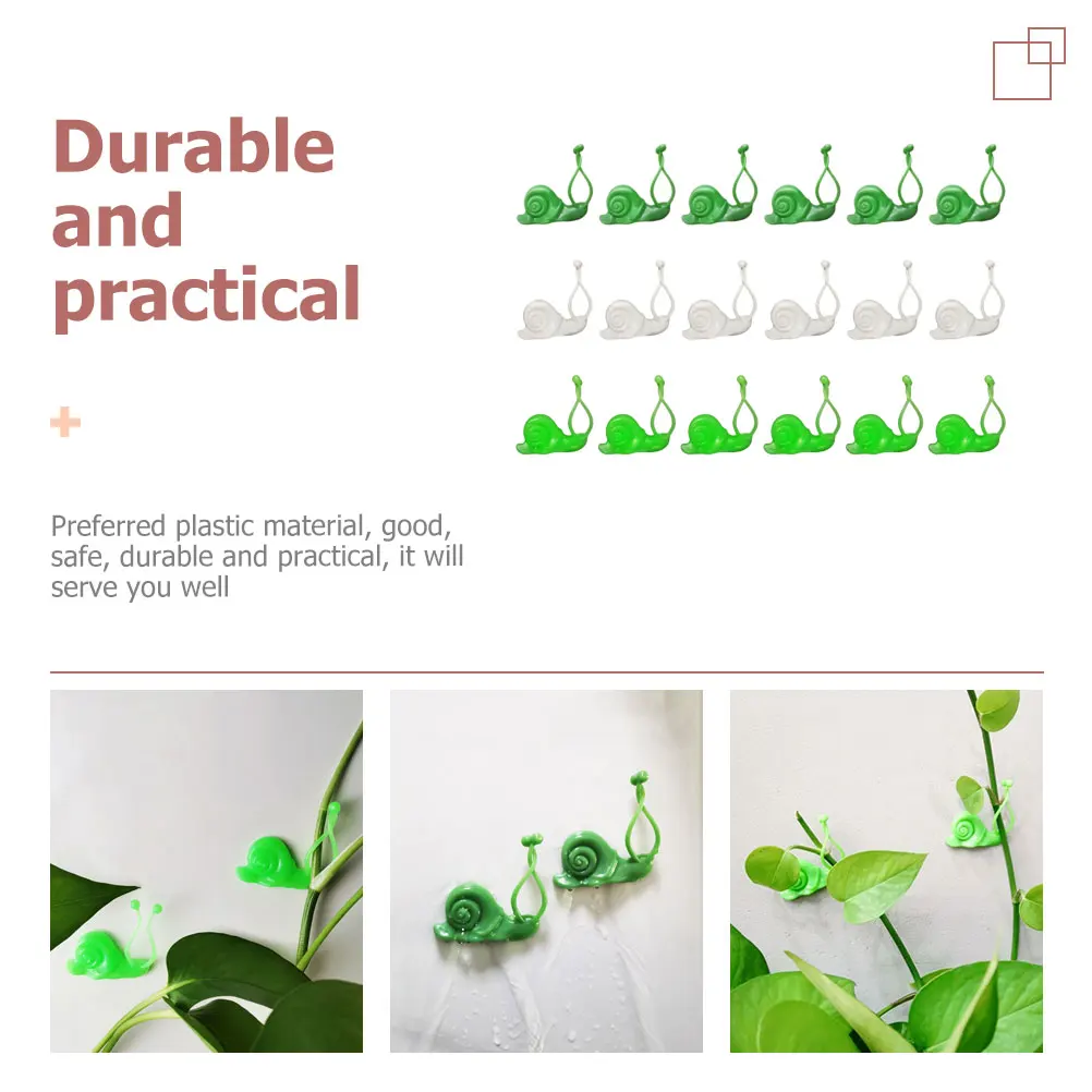 

30pcs Green Self-Adhesive Holders Plant Climbing Vines Fixing Clip Wall Plant Traction Hooks Garden Tool Sticky Vine Support