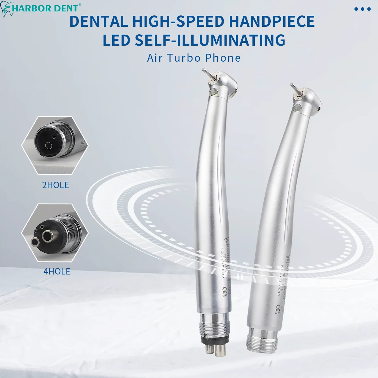 

Dental LED High Speed Handpiece E-generator Push Button Three Water Spray Air Turbine Stainless Steel 2/4 Holes Dentistry Tool