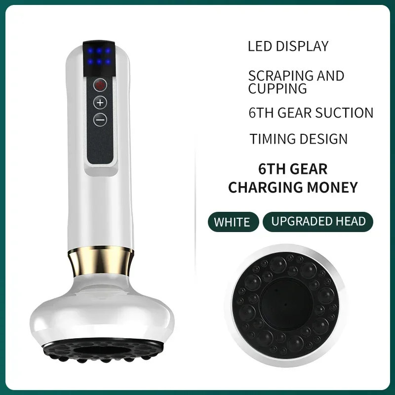 Tricolor Elektrische Massager GuaSha Anti Cellulite Vacuüm Zuignap Schoonheid Gezondheid Schrapen Infrarood Warmte Afslanken Massage Thera