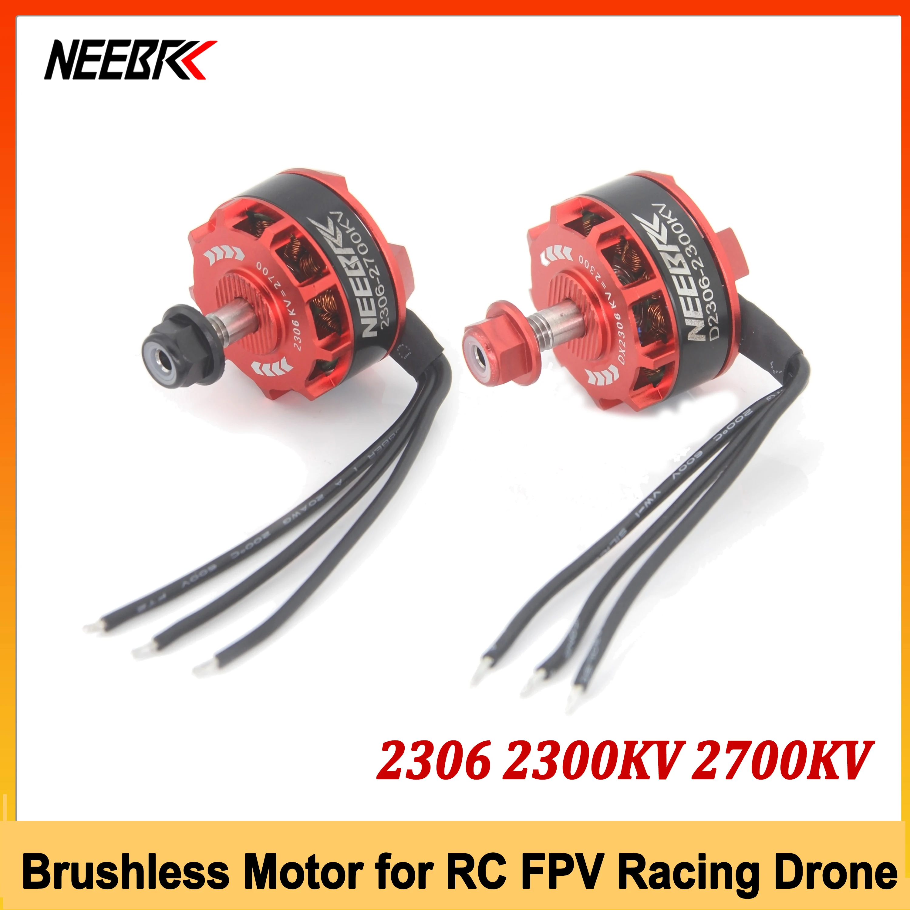 

Бесколлекторный двигатель NEEBRC 2306 2300KV 2700KV 2CW&2CCW 2-4S для радиоуправляемых FPV-дронов, квадрокоптеров и самолетов, запчасти для тюнинга