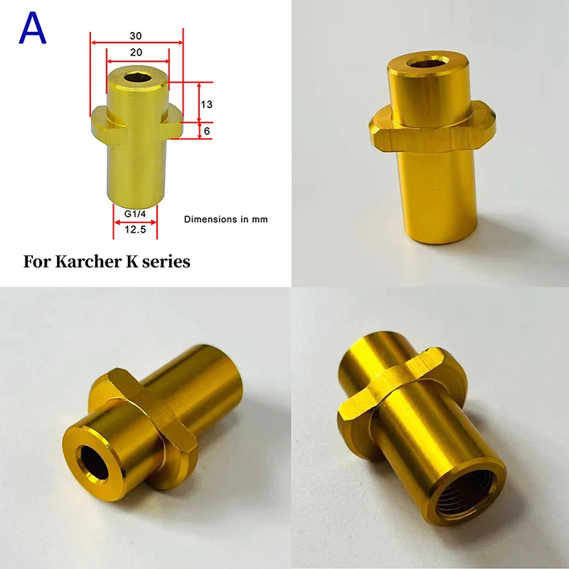 Hochdruck-Wasserpistolen-Anschluss, Schaumstoff-Sprühdose, Anschluss, Schaumlanze, Metalldüse, Adapter, Zubehör für Karcher, Bosch, Nilfisk