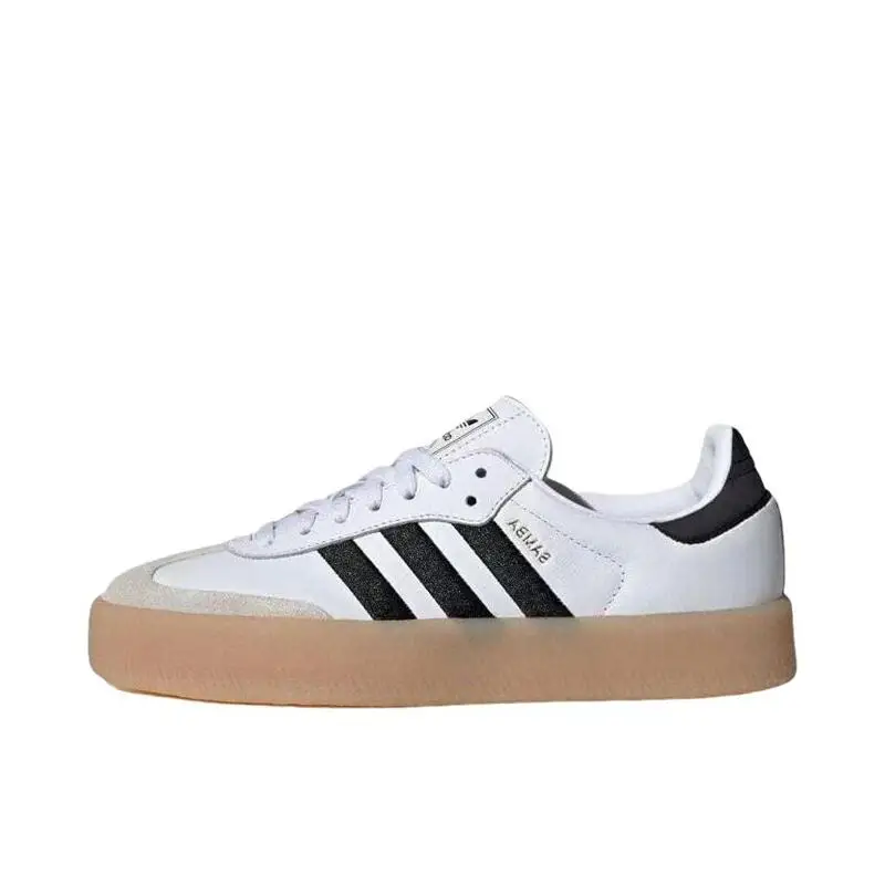 Adidas SAMBAE W Versatile, Comfortable, Simple, Wear Resistant, Anti Slip, Casual Low Cut Board Shoes for Women, White