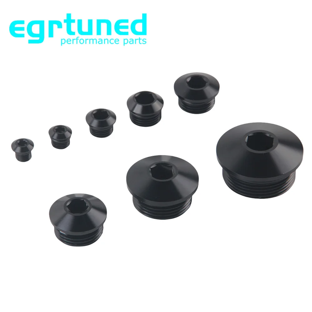 

Aluminum -3AN -4AN AN6 -8AN -10AN -12AN AN16 AN20 ORB Socket Hex O-Ring Boss Plug BLACK
