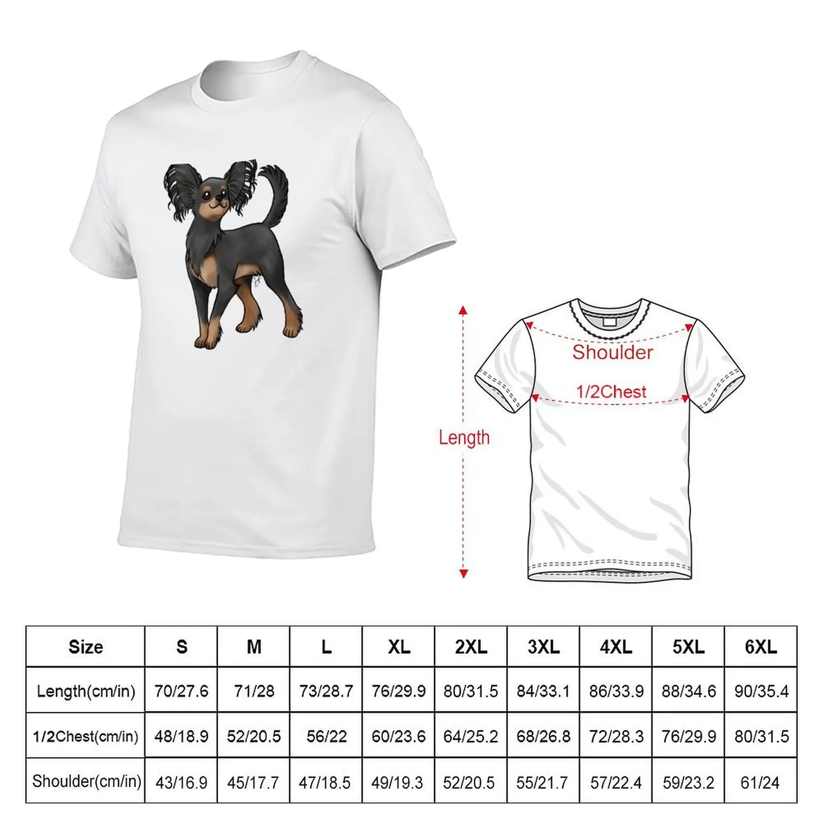 Russiky Toy - Long Haired Black and Brown T-Shirt kawaii clothes new edition mens shirts graphic tee