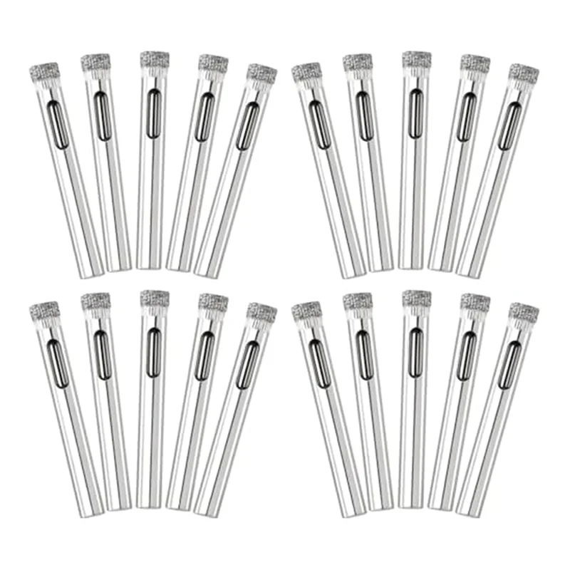 20팩 다이아몬드 드릴 비트 세트, 유리, 도자기, 타일, 대리석 내구성용 6Mm(1/4인치) 소형 다이아몬드 구멍 톱 키트