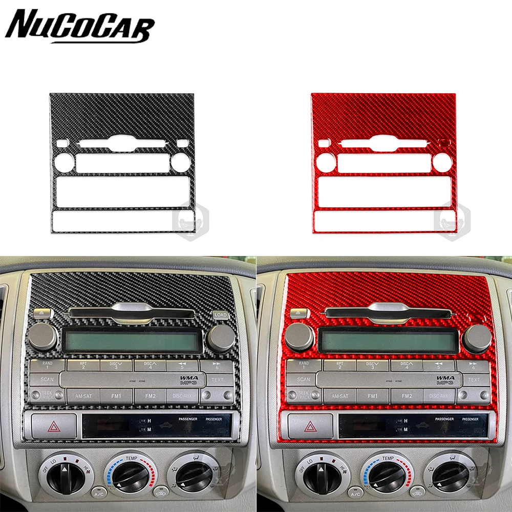 For Toyota Tacoma 2009-2011 Carbon Fiber Centre Radio CD Panel Trim Cover Car Interior Accessories Decorative Stickers