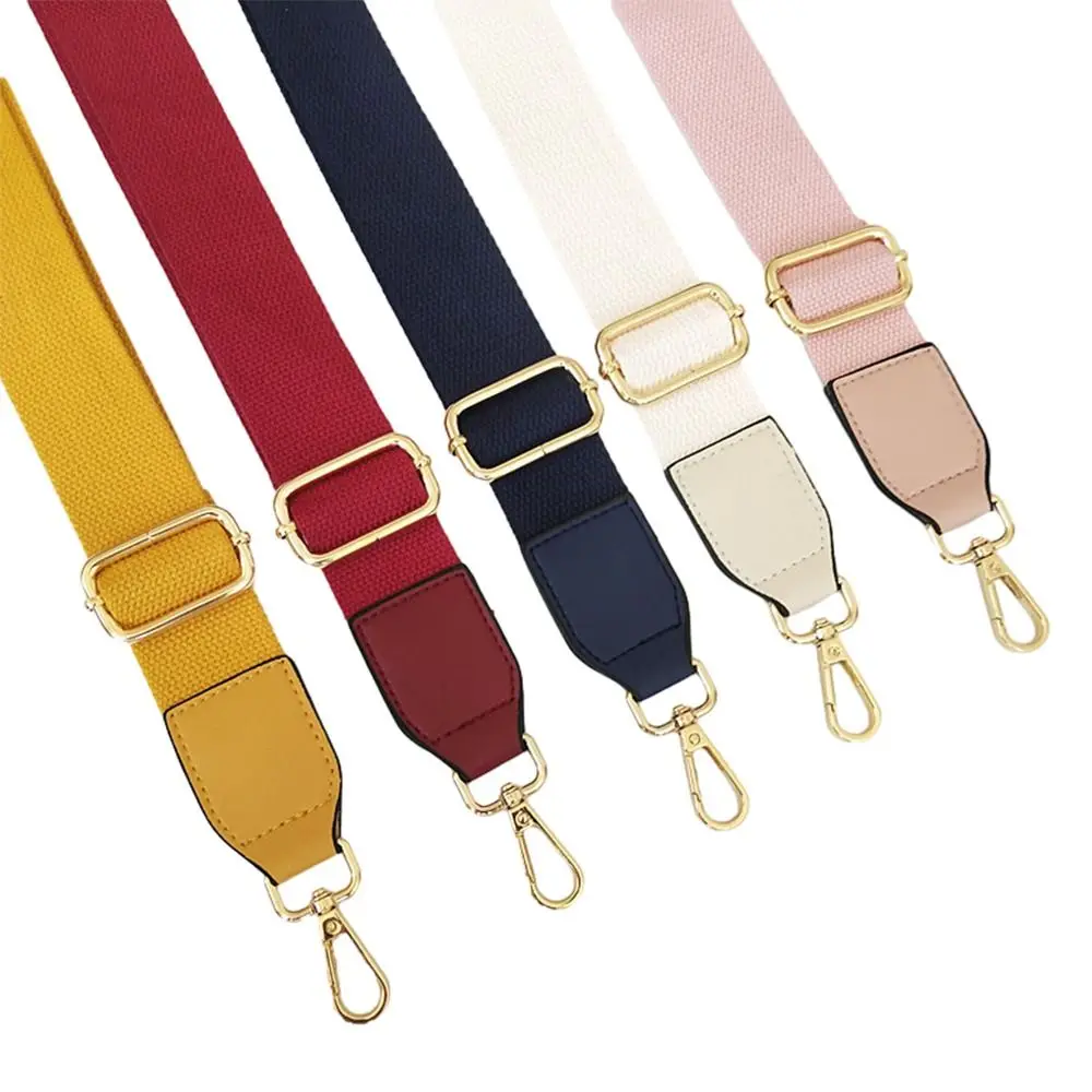 Fashion Wide Bag Strap Replacement Adjustable Handbag Belt Canvas Solid Color Shoulder Bag Strap