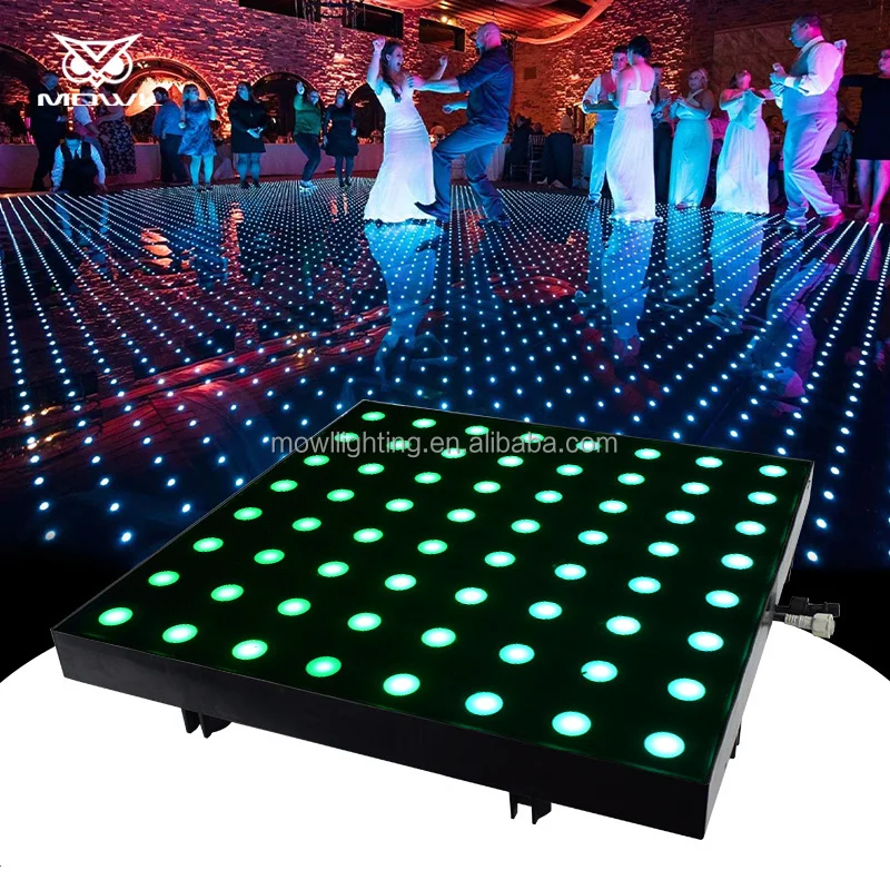 

1.6ft*1.6ft/50*50cm Wired Wireless Hot Selling RGB LED Dance Floor Magnetic Digital LED Dance Floor Light for Wedding Party