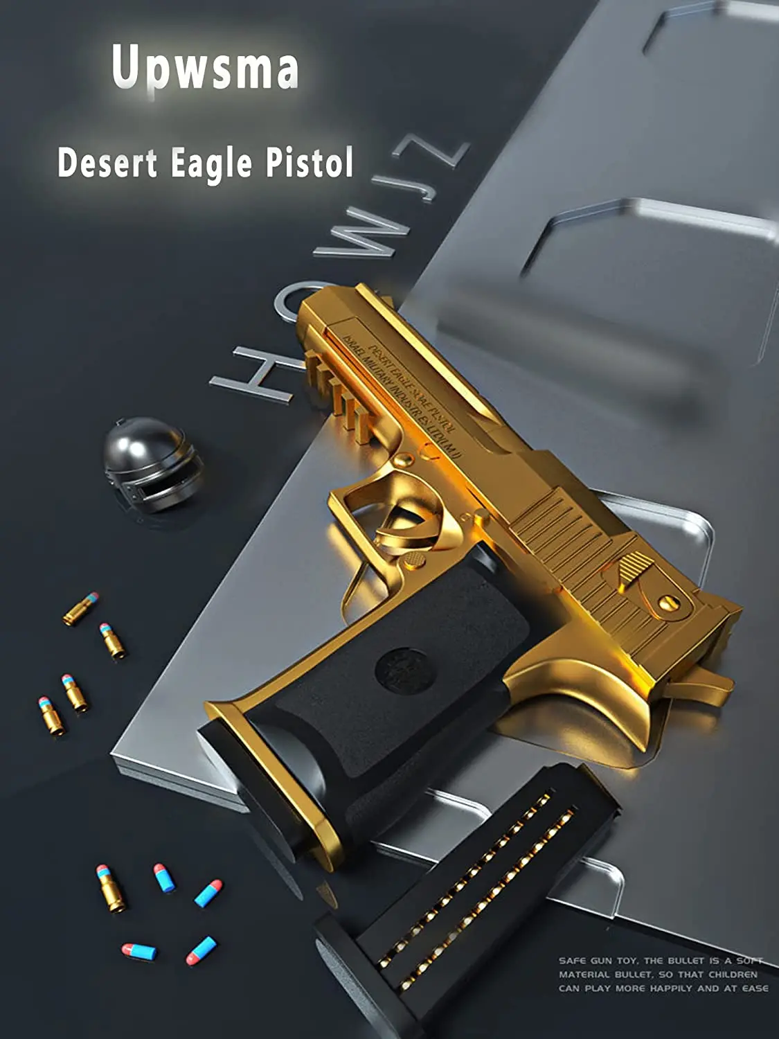 Desert Eagle Schießpistole, Outdoor Soft Bullet Manuell geladen Pistole Spielzeug CS Schießspiel Auswurf Junge Geburtstagsgeschenk