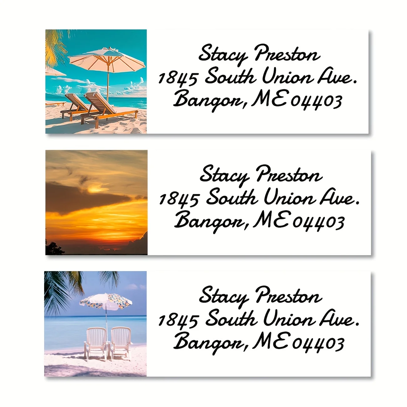 6.35*1.9CM  Custom Personalized Return Address Labels - 10 Styles Floral Designs,Self-Adhesive Stickers,Suit for Any Occassion