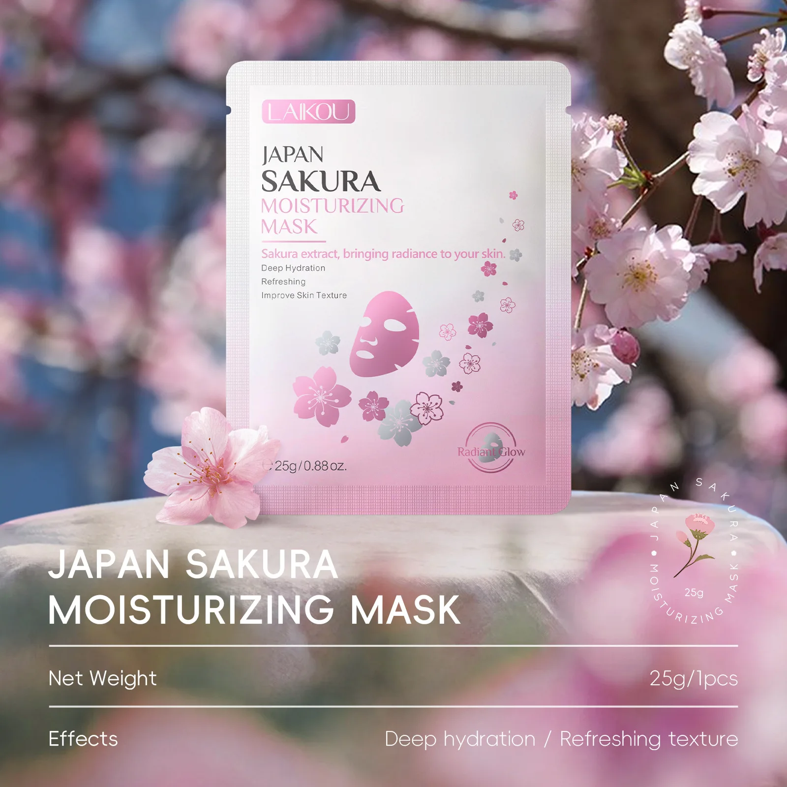 

10pcs LAIKOU Sakura Face Mask skincare Moisturizing Anti-Aging Nourishing Facial Masks Sheet Mask Face Skin Care Products