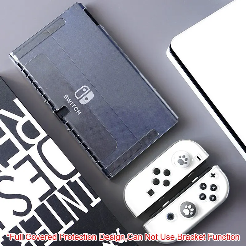 Pha Lê Trong Suốt Cho Máy Nintendo Switch Oled Tay Cầm Chơi Game JoyCon Bộ Điều Khiển Da Vỏ TPU Mềm Dẻo Silicone Bảo Vệ