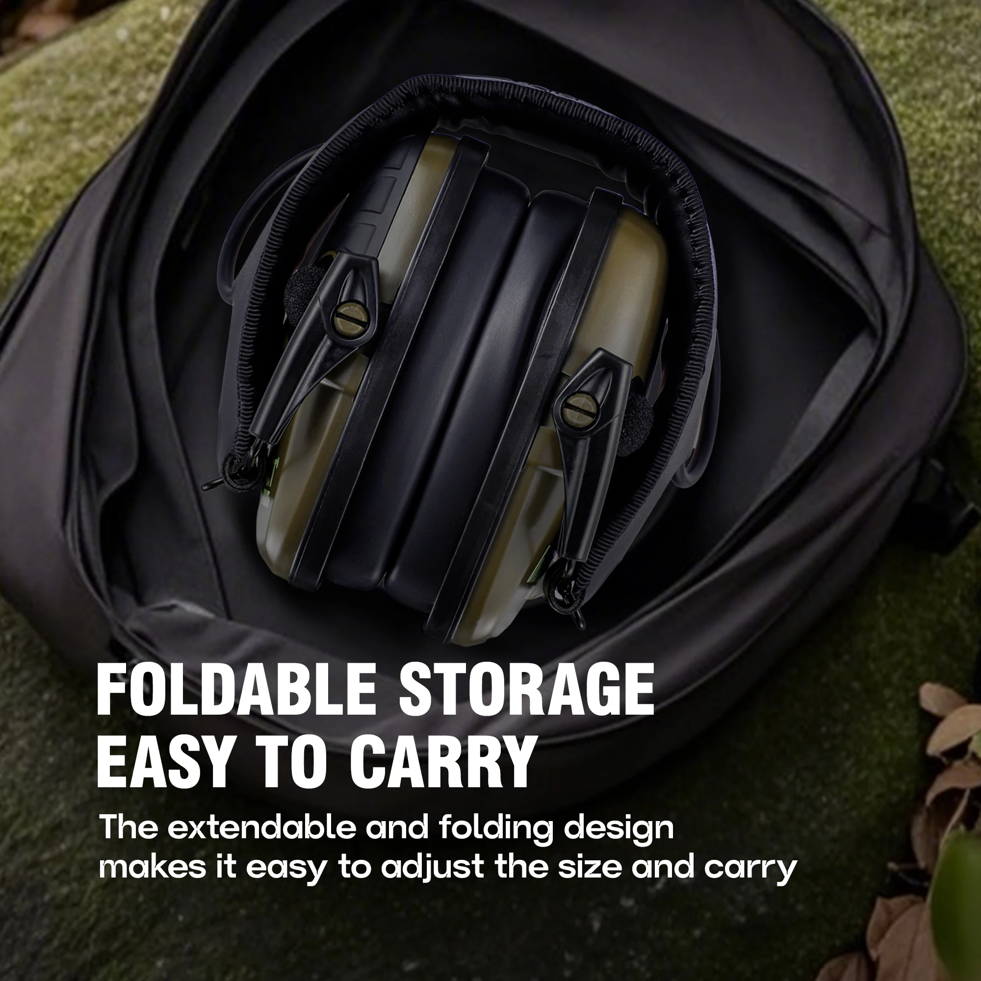 Tactical Hunting Earmuff Enhanced Hearing Protection Professional Sound Amplification for Wildlife Shooting Outdoor