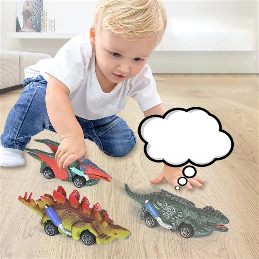 Coche extraíble de dinosaurio para niños, juguete de 6 piezas, regalo de Año Nuevo, juegos de fiesta para adultos, adecuado para Halloween/Navidad/Acción de Gracias