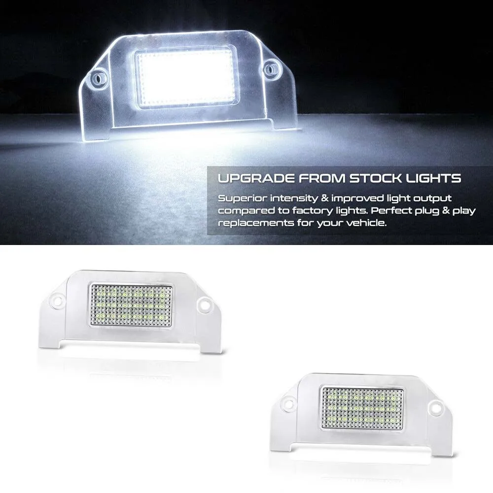 2PCs Pure White Full SMD LED license Plate Light Set LH+RH For 05-14 Chrysler 300 300C Chrysler Sebring 07-10  Car tail Lighting