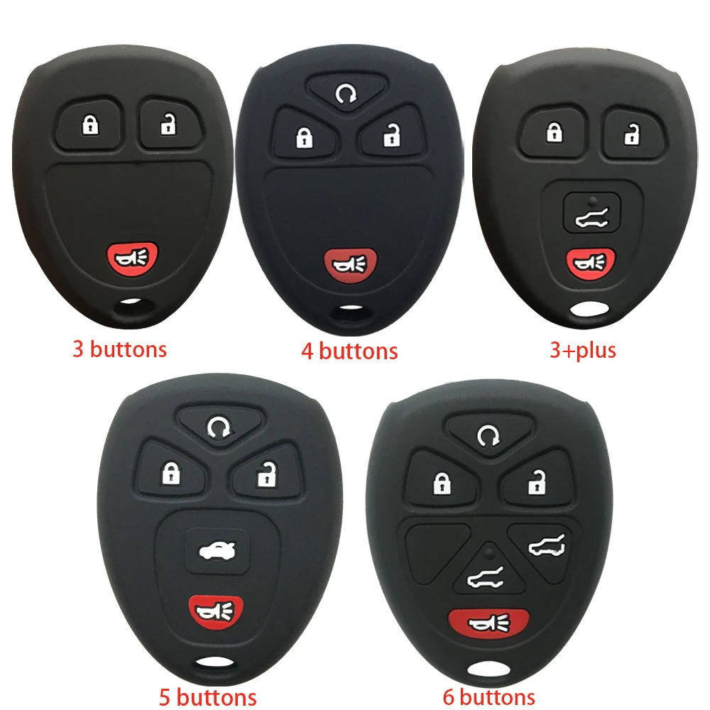 Soft Silicone Key Cover Case Fob For Chevrolet Tacho 900 Traverse GMC Yukon 2007 For Buick HHR Cadillac Remote Keychain Keyless