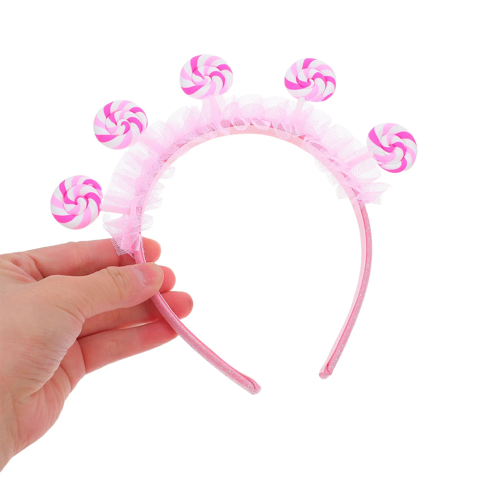 

1 шт. Милая повязка на голову в форме леденца, мягкий мультяшный аксессуар для волос для дня рождения, вечеринки, фотосессии в тематическом парке развлечений