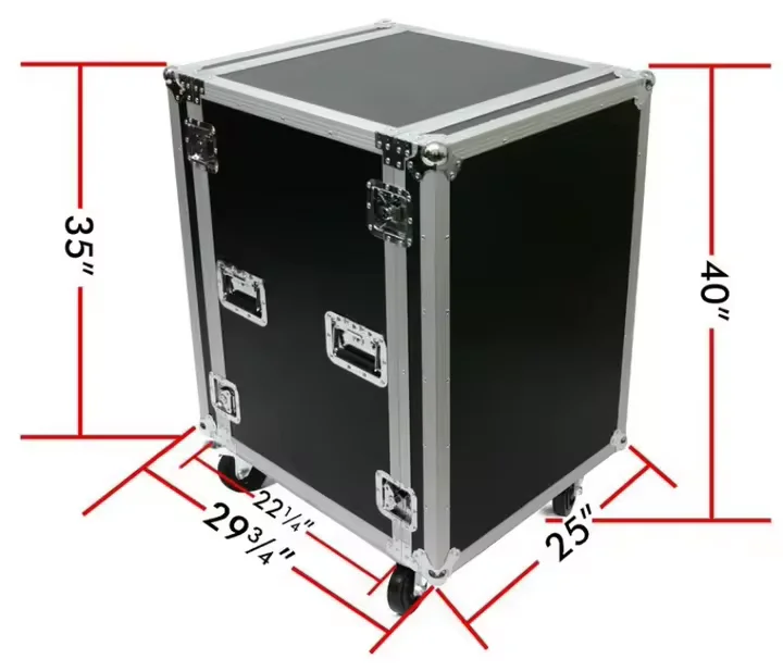 Aluminum Shockproof Power Amplifier Rack Case Standard Custom Waterproof Equipment Rack Box