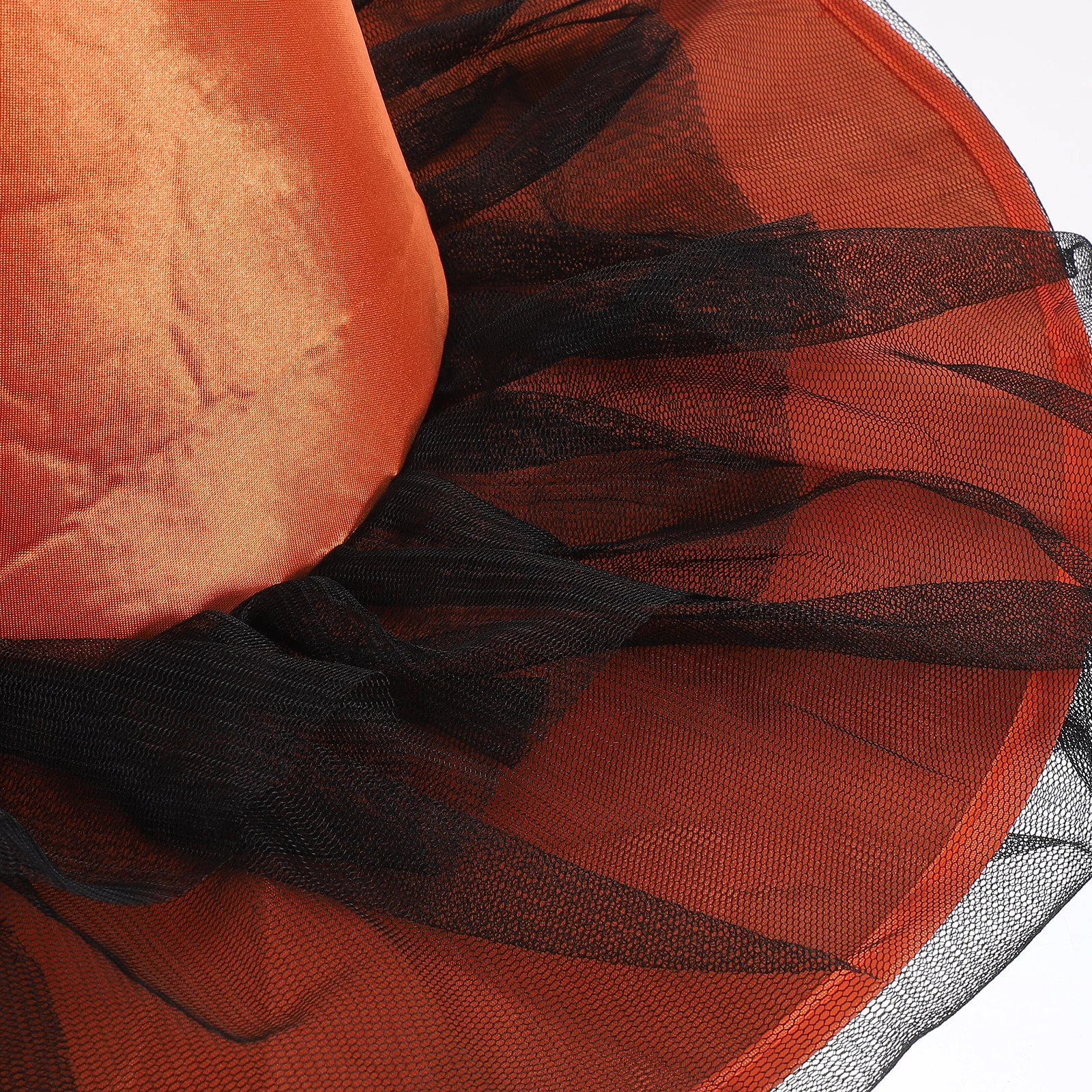 

Gothic Witch Hat Halloween Costumes Cosplay Prop Clothing Decor Orange Polyester