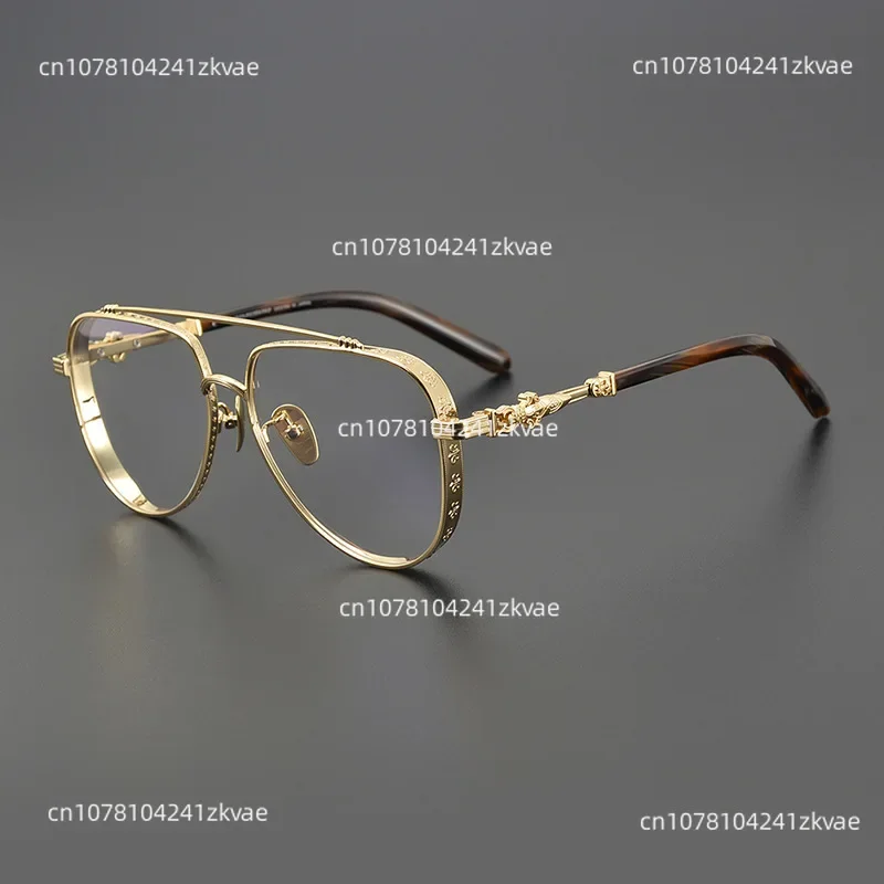 

Carved myopia glasses handmade men's retro big frame trend can be matched with myopia