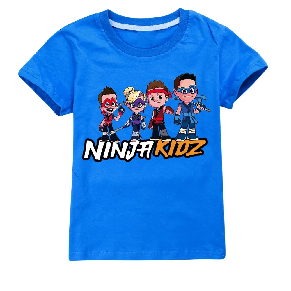 New Summer Kids Clothes Baby Boys Girls Cute Cartoon Game NINJA KIDZ Short Sleeve T-shirt Toddler Tee T-shirt Cotton Tops