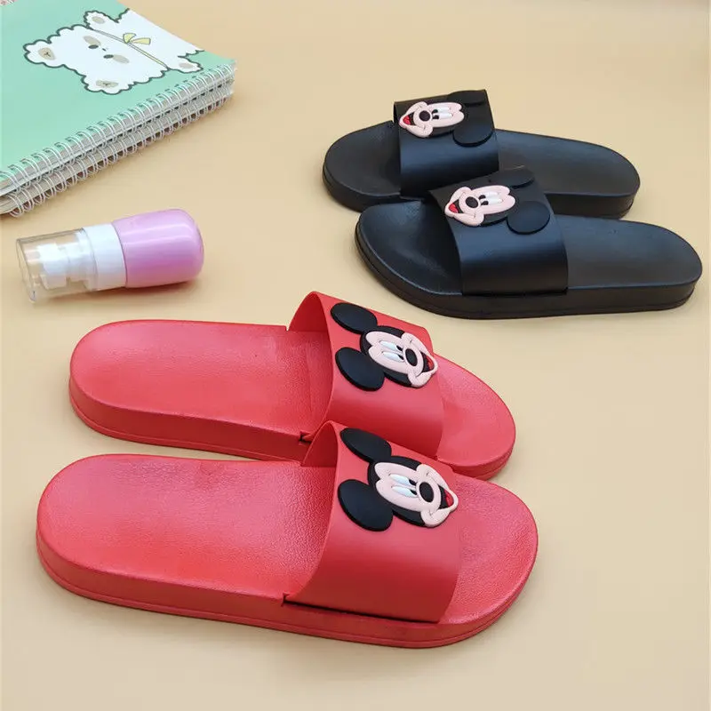 New Slippers Female Mickey Summer Middle-aged Children\'s Home Indoor Outdoor Antiskid Parent-child Cute Cartoon Cool Slipper