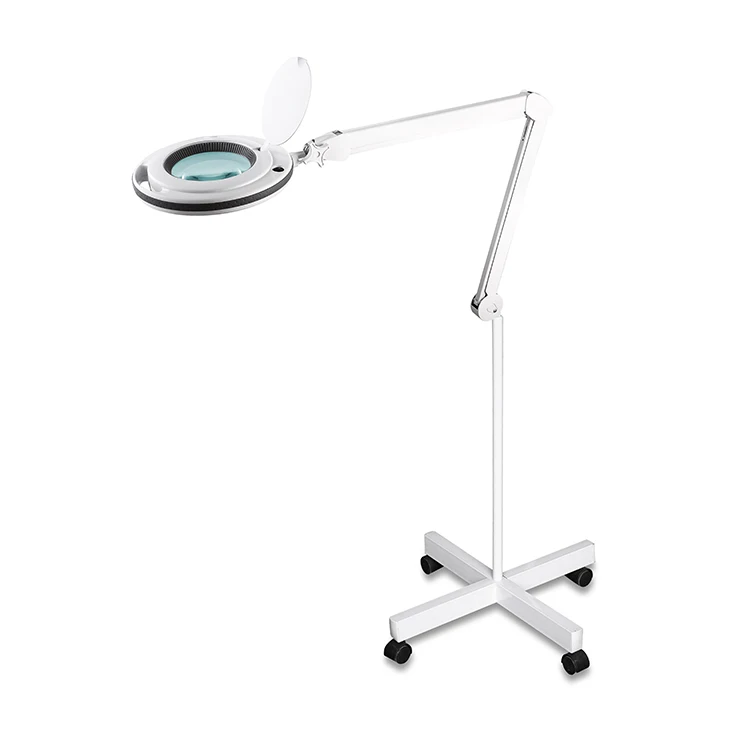 Magnifier Glass Lens For Hobby Craft Magnifying Lamp With Dual Color Brightness Adjustment  Null