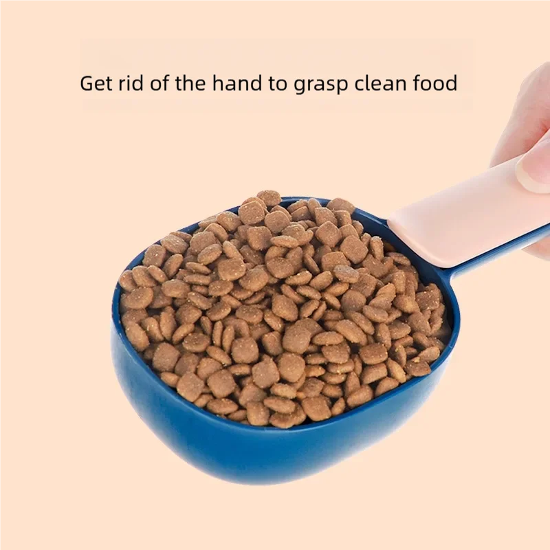 Multifunctional Pet Food Spoon Shovel with Sealed Bag Clip - Creative Measuring Cup Curved Design Easy to Clean for Dogs And Cat