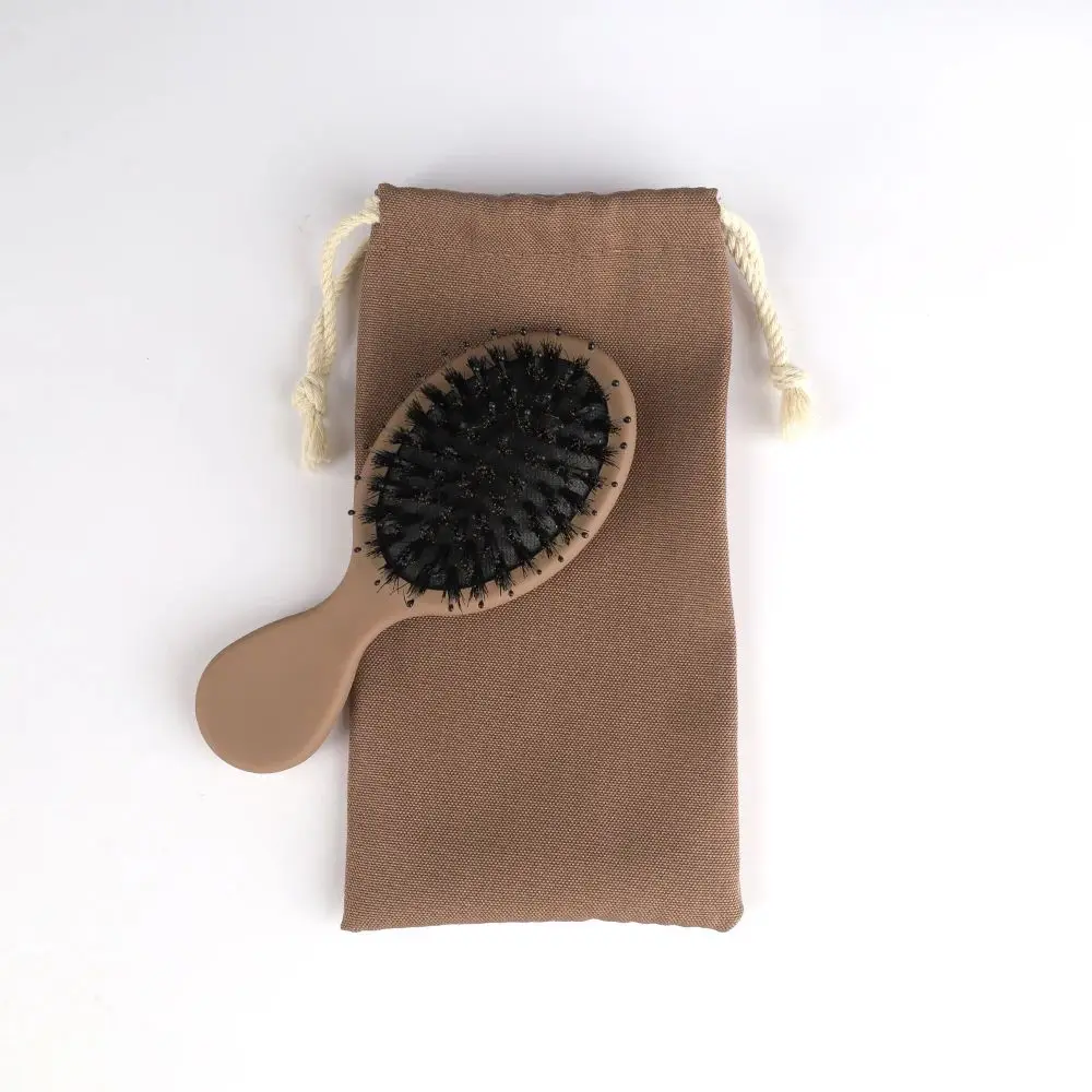 

ARLANY Matte Mini Boar Bristle Hair Brush - Boar & Nylon Bristle Small Brush for Women Kids Travel Size Hair Brush for Purse