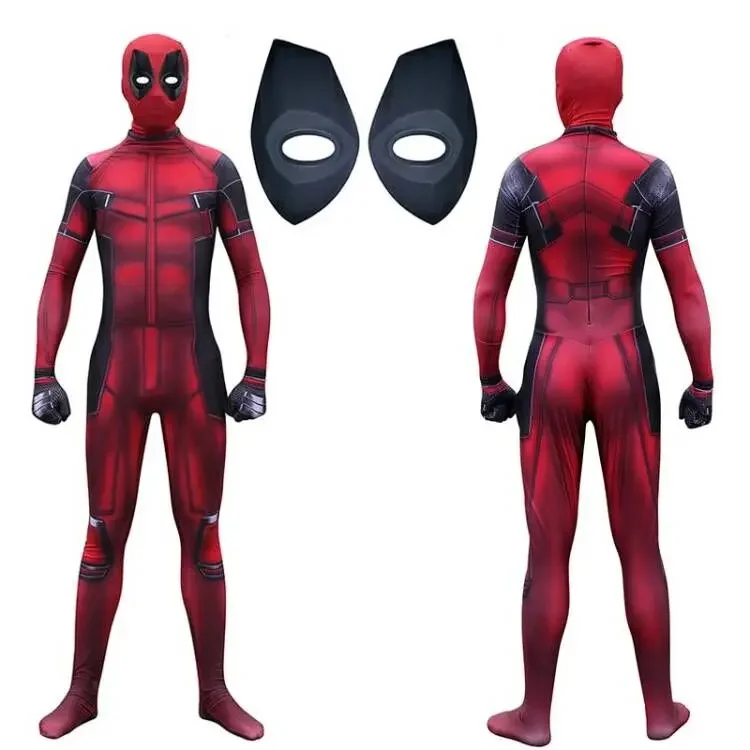 Halloween Deadpool Cosplay Kostüm Superheld Zentai Anzug Männer Jungen Männlichen Voller Bodysuit Erwachsene Kinder Overall