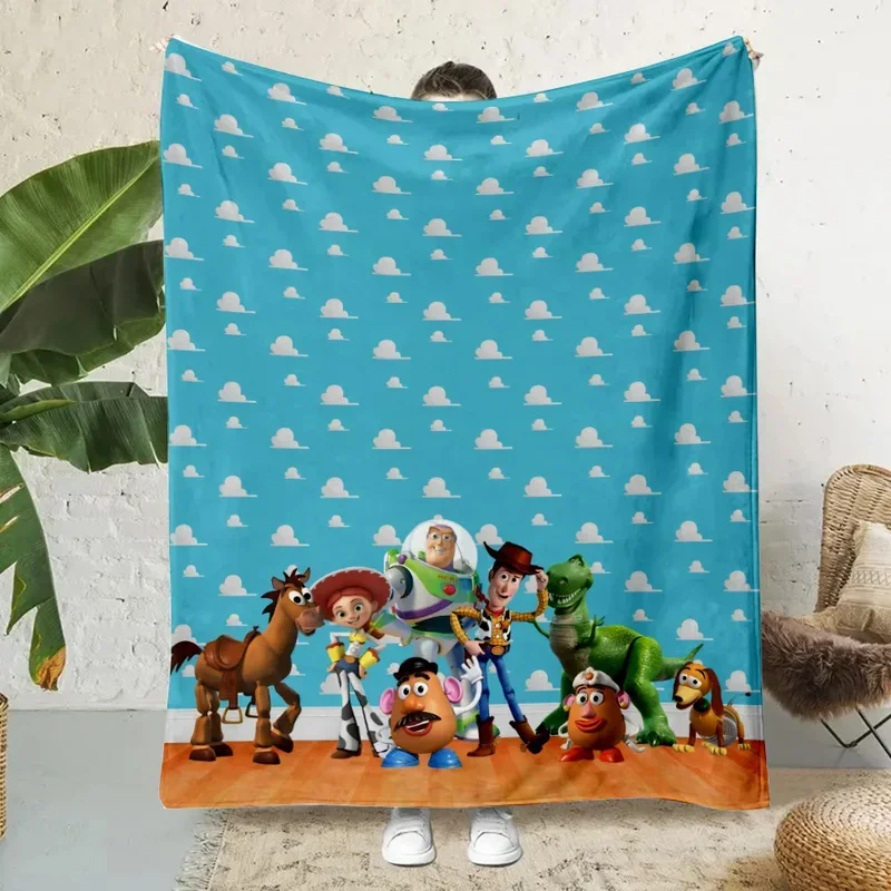 Cartoon Toy Story Alien Buzz Printed Blanket Picnic Blankets Warm Blanket Soft and Comfortable Blanket Home Travel Birthday G@0￥