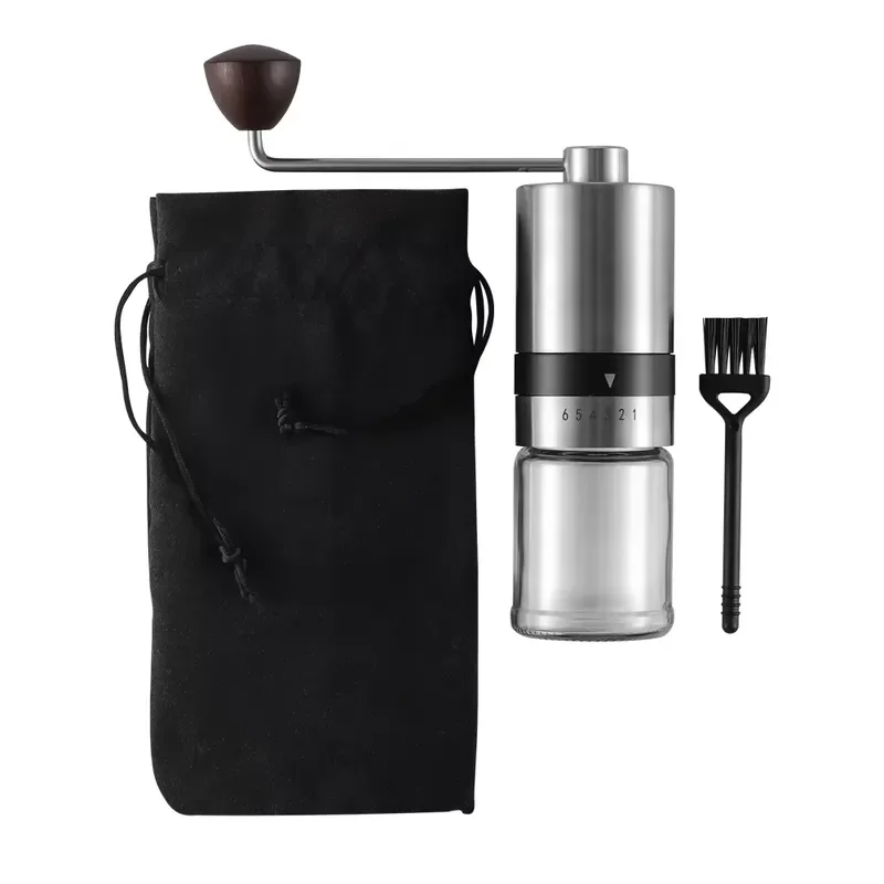 Manual Coffee Grinder with Adjustable Stainless Steel Cone Burr Hand Crank Mill for Home Use Perfect Christmas Gift