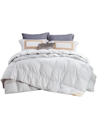 Luxury All-Season Down Comforter Queen Size Duvet Quilt With Premium Baffle Box Design