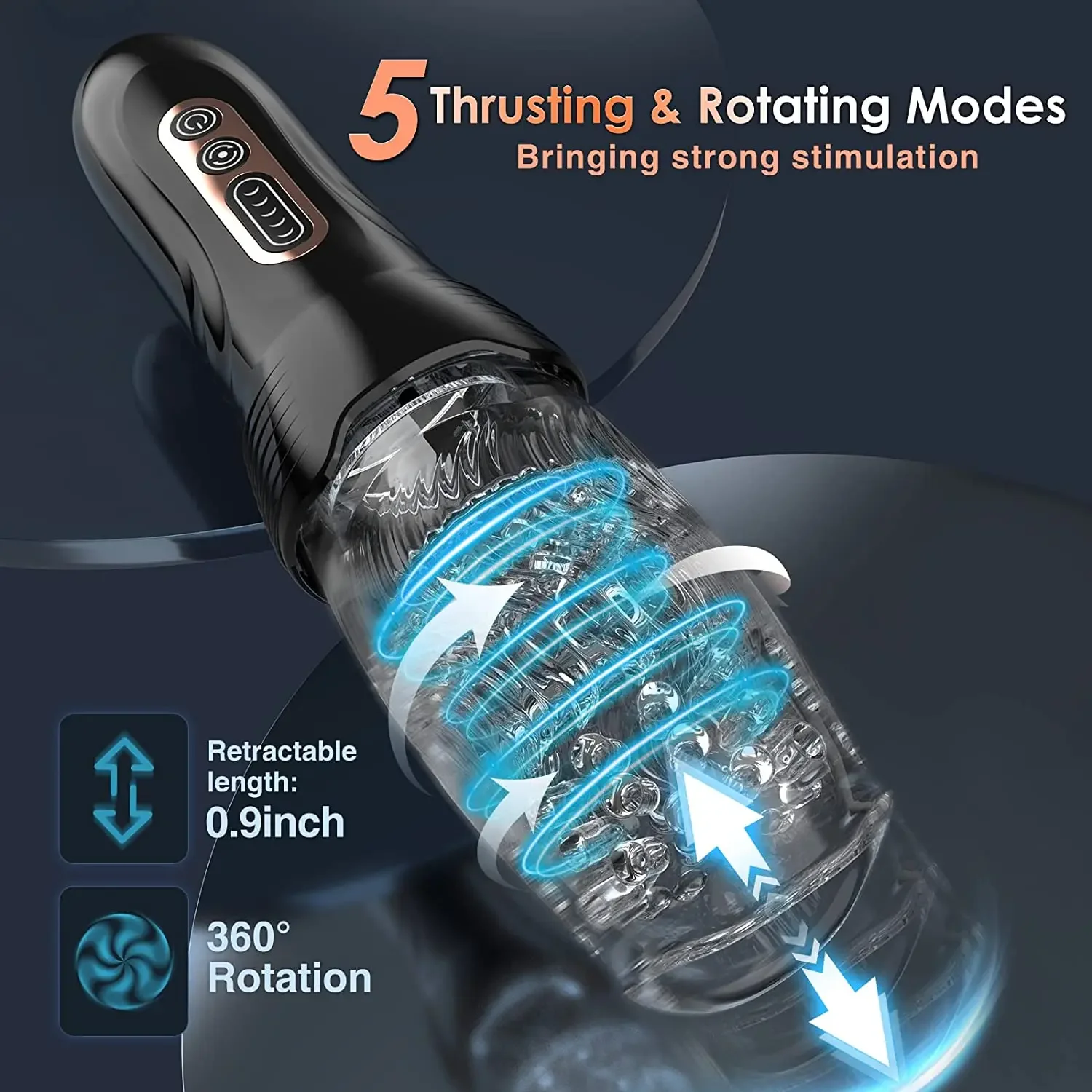 Male Masturbation Cup Telescopic Rotation Penis Stimulation Masturbator for Men Electric Vagina Blowjob Adult Sex Toy for Men