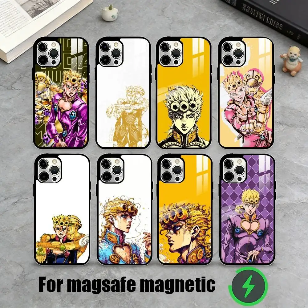 

G-Giorno Giovanna Golden Wind Phone Case For iPhone17,16,15,14,13,12,11 Plus,Pro Max Magnetic For Magsafe Wireless Charging